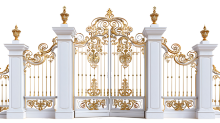 The Pearly Gates in te border isolated on withe background.