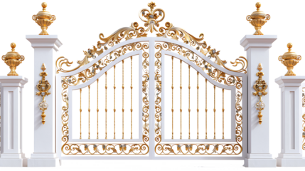 The Pearly Gates in te border isolated on withe background.