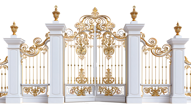 The Pearly Gates in te border isolated on withe background.