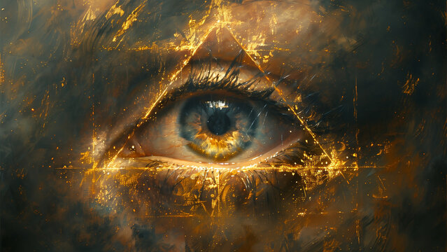 A shocking Iluminati representative eye 