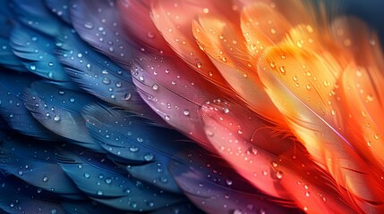 Colorful bird feathers add a touch of natural beauty and vibrancy to any project with intricate patterns and rich hues perfect for decorative elements and backgrounds Background Illustration, Bright