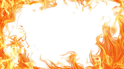 flames border in withe background