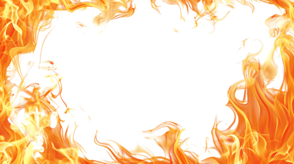 flames border in withe background