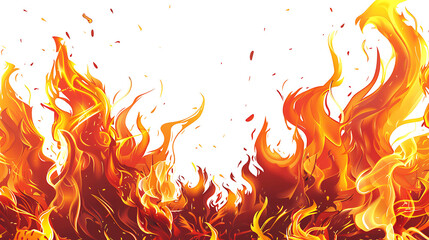 flames border in withe background