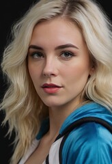Fototapeta premium portrait of a young girl with blonde hair