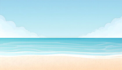 Fototapeta premium Abstract Watercolor vintage Paradise Clear Blue Waters, no text, copy space, Generative AI.