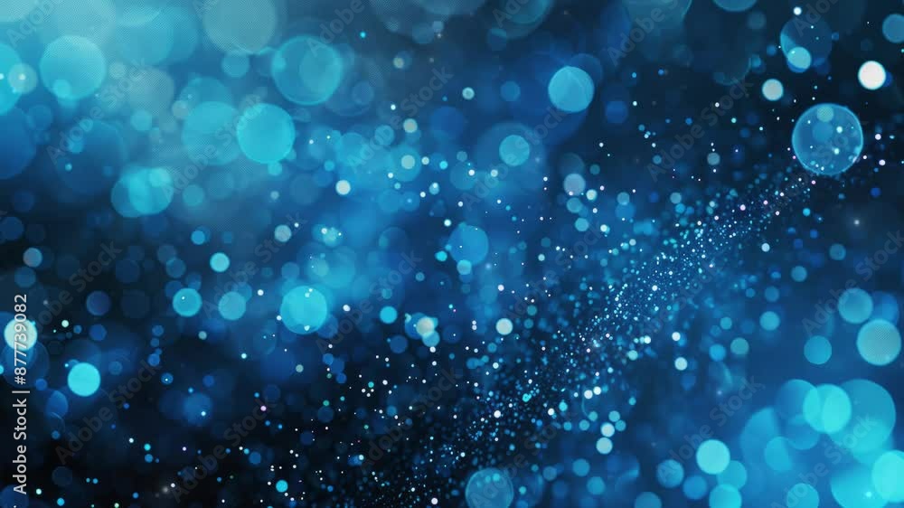 Poster modern abstract background. blue glow particle abstract bokeh background