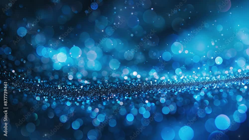 Poster modern abstract background. blue glow particle abstract bokeh background