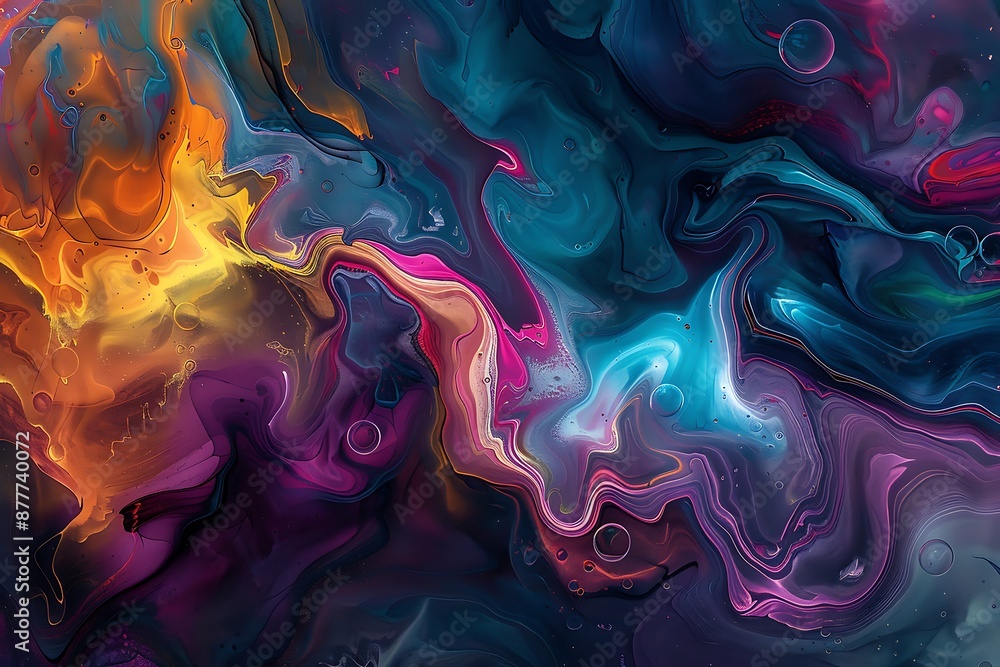 Aufkleber Abstract Swirls of Color