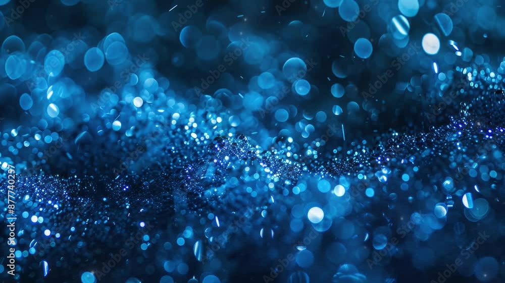 Poster modern abstract background. blue glow particle abstract bokeh background