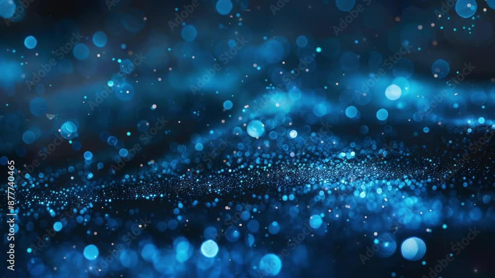 Poster modern abstract background. blue glow particle abstract bokeh background