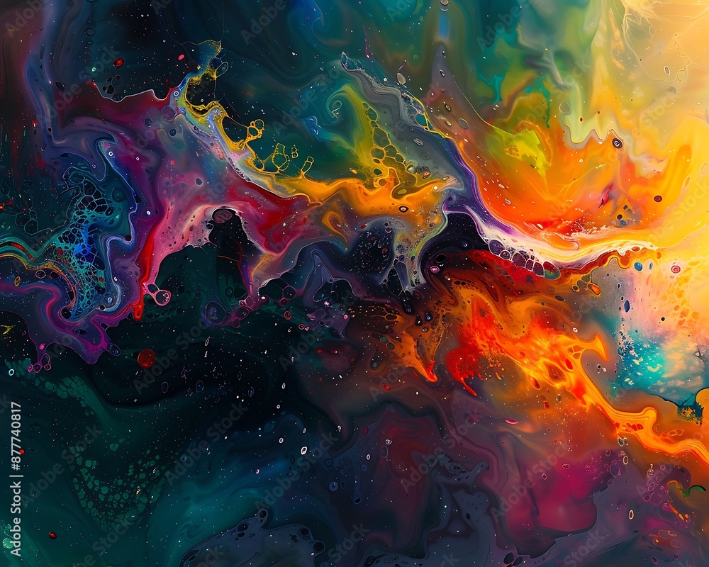 Aufkleber abstract colorful swirls