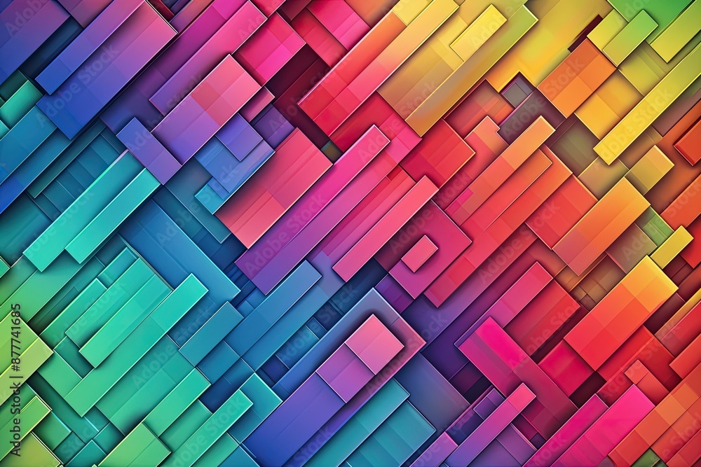 Poster a colorful background with squares of different colors. the squares are arranged in a way that creat