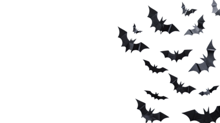 Halloween bat and bats on transparent background