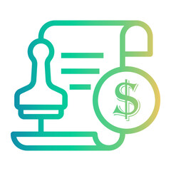 loan Line Gradient Icon