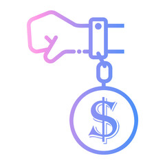 handcuffs Line Gradient Icon