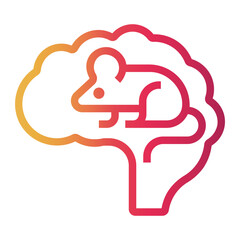 brain Line Gradient Icon