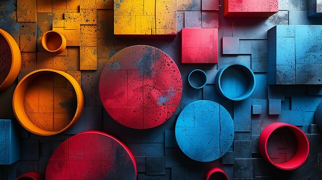 Abstract backgrounds with vibrant colors and dynamic shapes create visually striking and imaginative scenes perfect for adding a touch of creativity and uniqueness to any project Background
