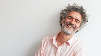 The joyful smiling man