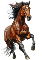 Obraz premium Horse isolated on a transparent background for web banner, wallpaper