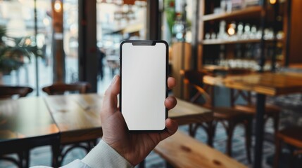 The blank smartphone screen