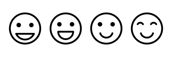 Smile icon vector isolated on white background. Smile vector icon. Emoticon Icon vector. Emoji