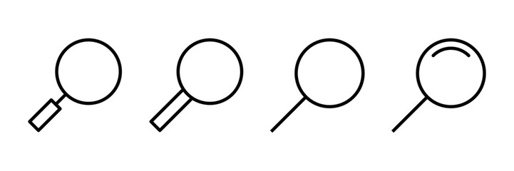 Search icon vector isolated on white background. Glass vector icon. search magnifying glass icon. Find