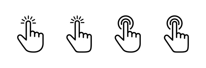 Hand click icon vector isolated on white background. pointer icon vector. hand cursor icon vector