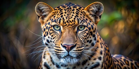 Stunning 4K wallpaper of a leopard's intense gaze , wildlife, predator, feline, animal, nature, fierce, powerful