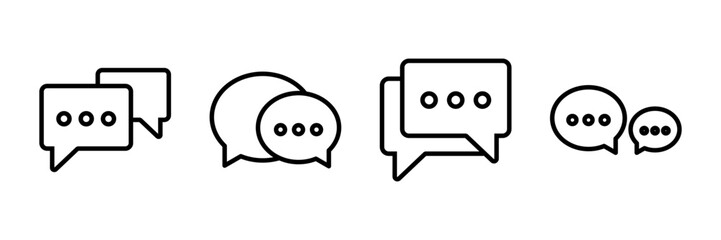 Chat icon vector isolated on white background. Chat vector icon. Speech bubble. message. contact us