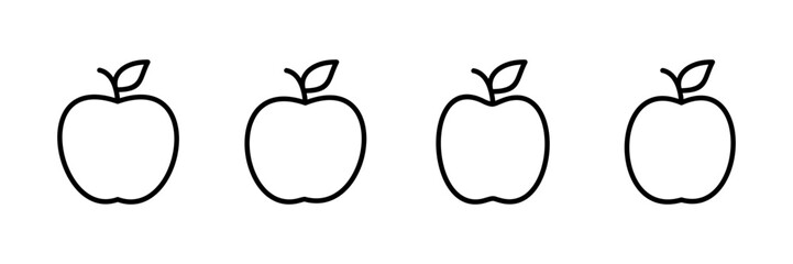 Apple icon vector isolated on white background. Apple vector icon.