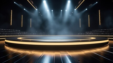 Elegant Vehicle Display on Empty Showcase Stage