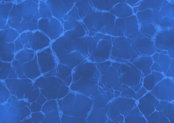 blue water in the pool