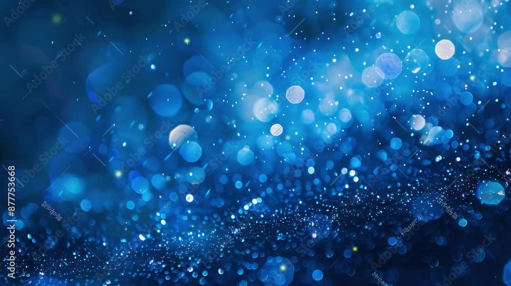 Poster modern abstract background. blue glow particle abstract bokeh background