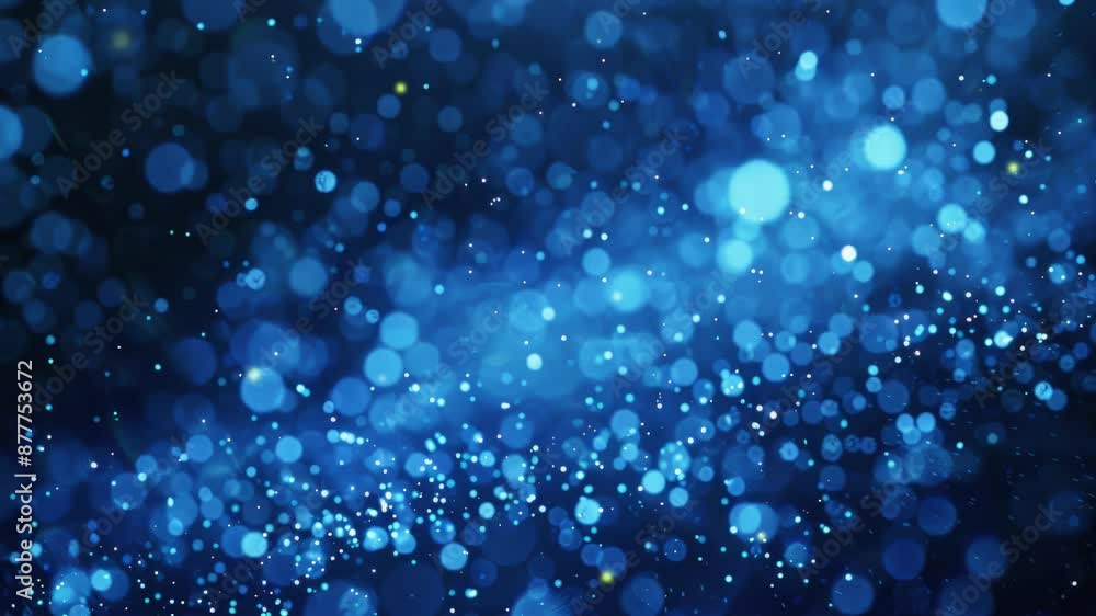 Poster modern abstract background. blue glow particle abstract bokeh background