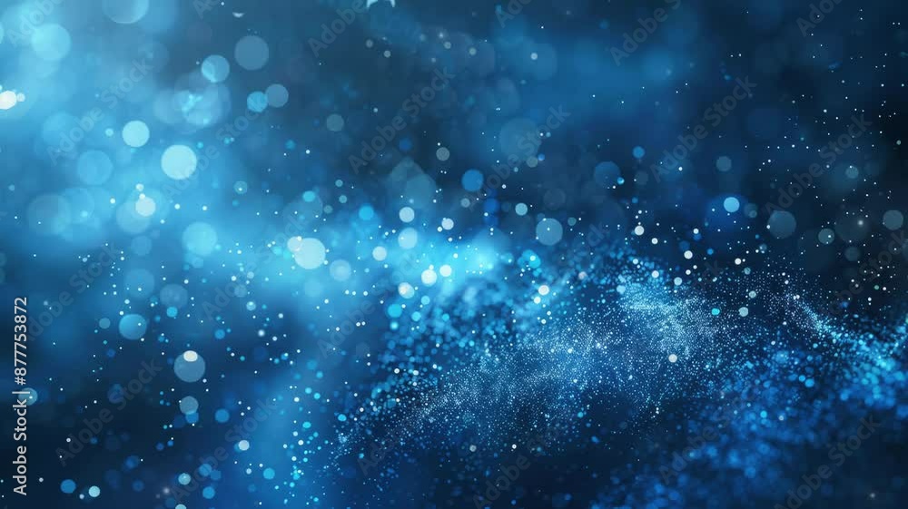 Poster modern abstract background. blue glow particle abstract bokeh background