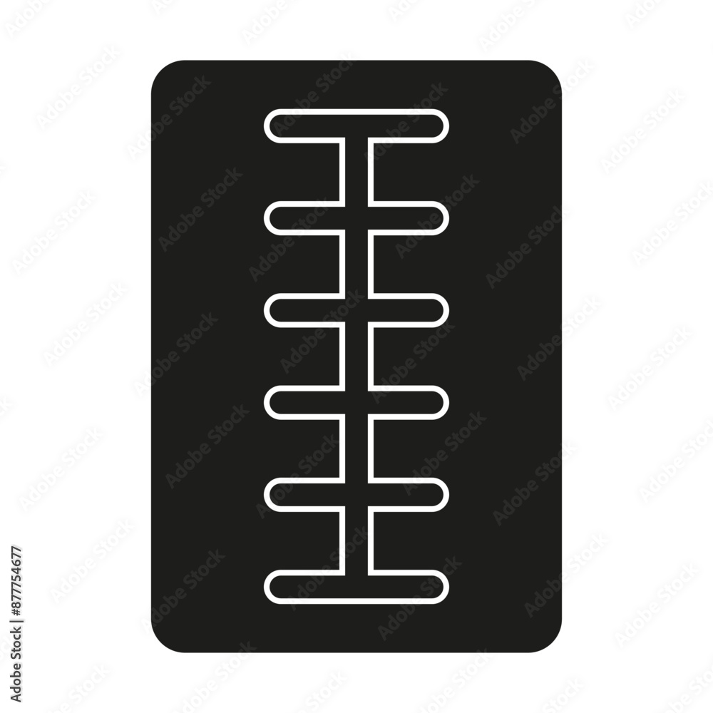 Poster geometric abstract icon. symmetrical vector shape. black and white design. modern graphic element.
