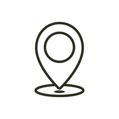 Location point outline icon. Maps pin vector icon. Map address pointer illustration image
