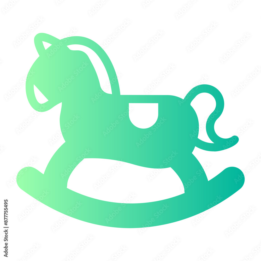 Sticker rocking horse