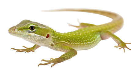 Naklejka premium Green Anole on transparent background