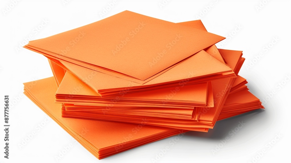 Poster discover a cluster of orange sticky post-it notes with diverse shades and textures, strategically po