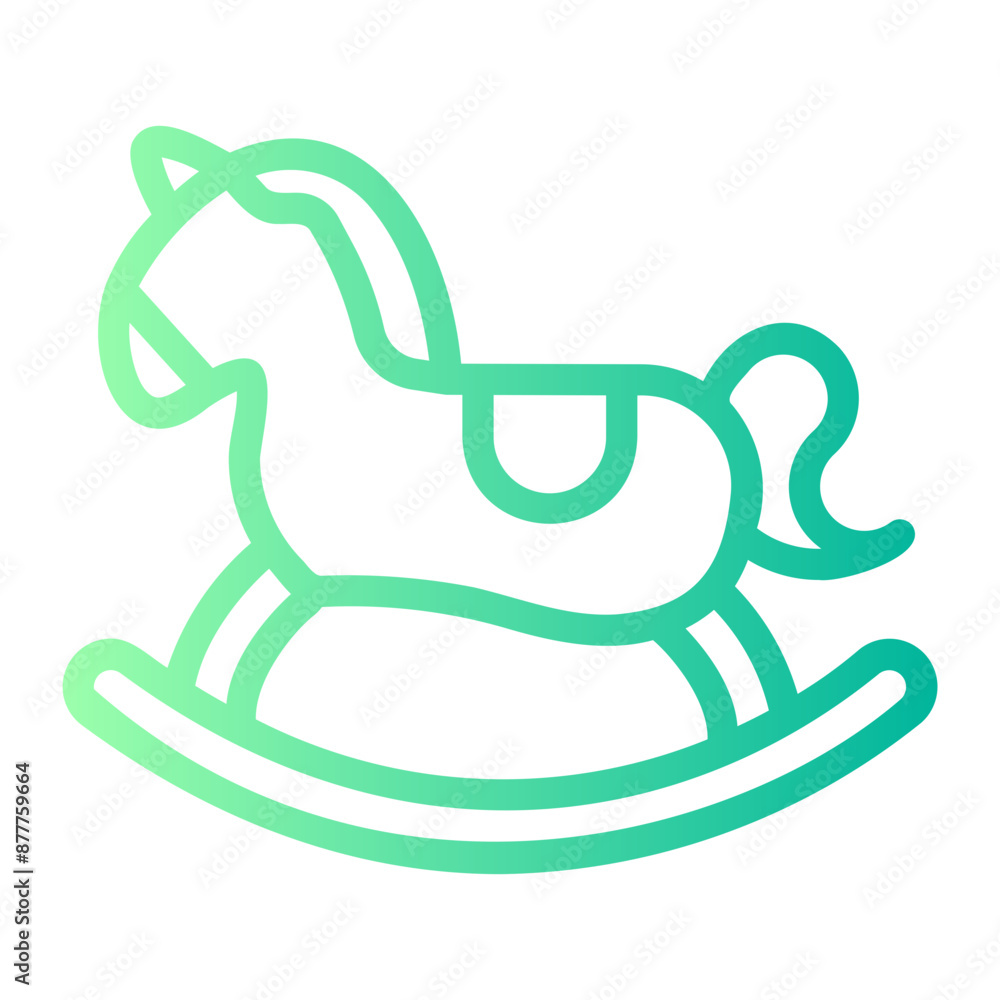 Sticker rocking horse