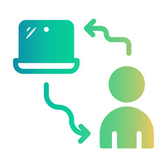 machine to person Gradient icon