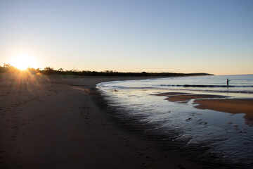 Fishing on the beach 