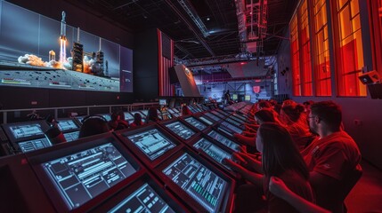 The rocket launch control center