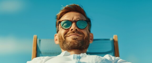 Laid-off worker relaxing outdoors, enjoying newfound freedom