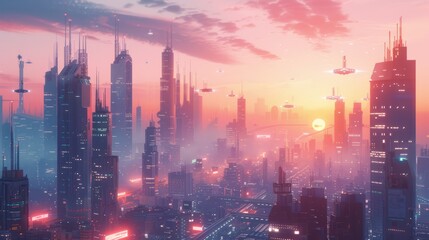 Fototapeta premium futuristic cityscape