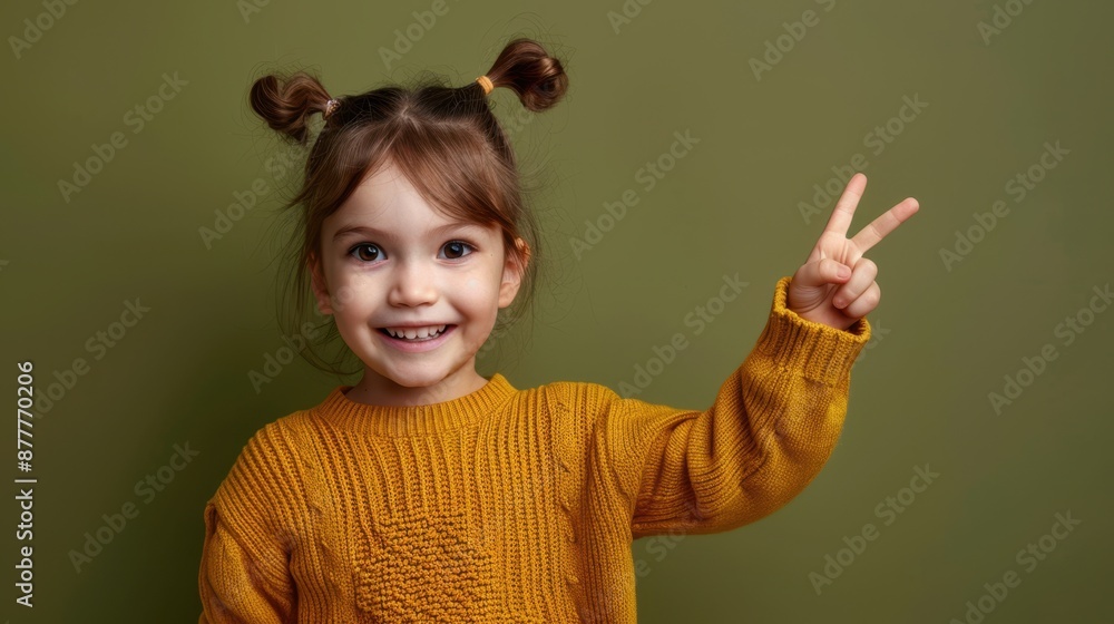 Sticker the smiling girl in yellow