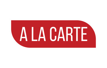 Red Ala carte Rubber Stamp Seal Vector illustration isolated on white background