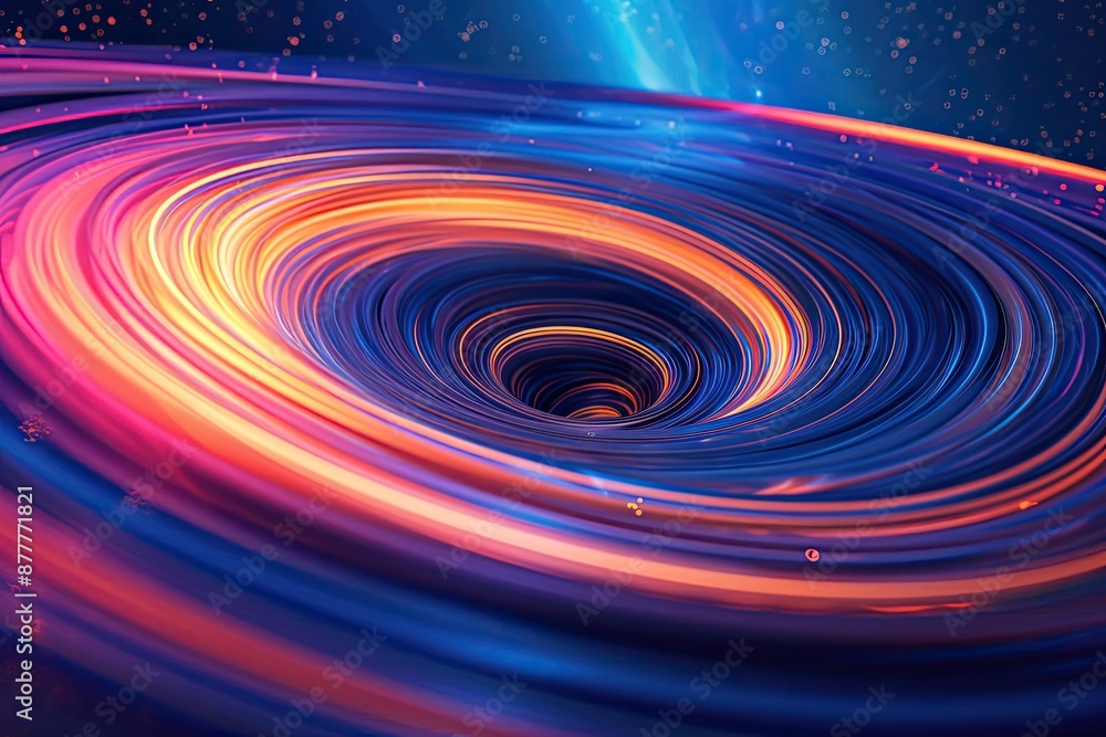 Fototapete a spiral shaped object in the middle of a galaxy, magnetic field background with swirling lines of force